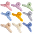 Fashion Big Size Winter Warm Plush Large Hair Claws Clips Fur Hair Clips for Thick Hair