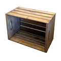 Dark Wood Storage Crate - Wooden Crate for Building Shelving - Furniture Crate