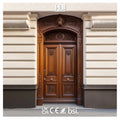 Luxury Solid Wooden Double Door Modern Antique Style with Elegant Carving Round Top Entry Main Front Door