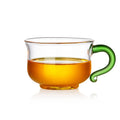 Creative 150ml Glass Tea Cup Single Wall Glass Cup Tea Glass Cup with Colored Handle