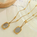Ins Popular Hot Selling Gold & Silver Mixed Rose Pendant Necklace Vintage Stainless Steel Jewelry Colliers Femmes