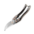 Industrial Grade 8-Inch Curved Bypass Tree Shears with Metal Blade PTFE Coated Anti-Slip Grip Handle Right-Handed Gardening Tool