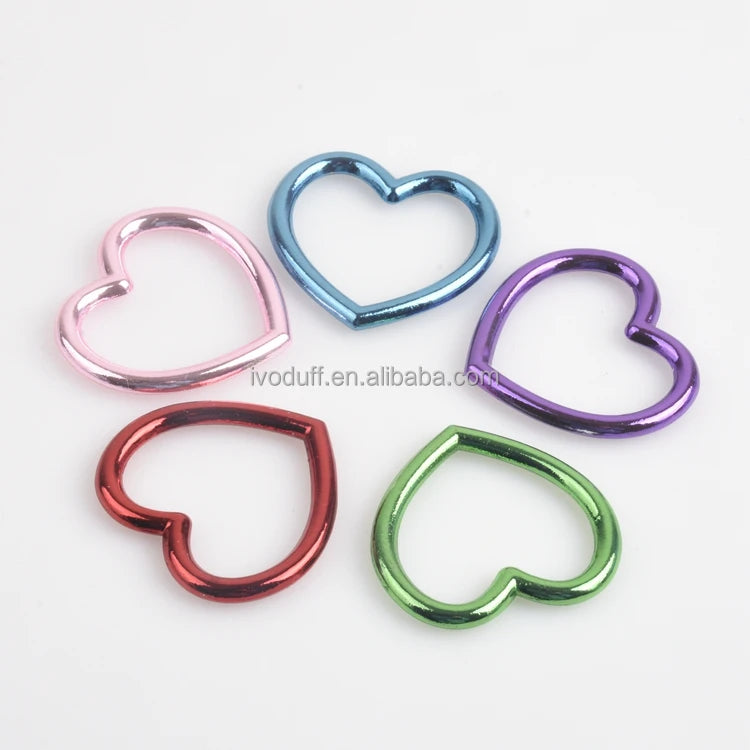 35mm Metal Garment Heart Shape Ring Buckle Handbag Garment Belt Love Heart Buckle