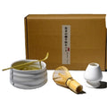Japanese Ceremony Traditional Tea Tool Handmade Ceramic Bowl Scoop Bamboo Matcha Whisk Set with Gift Box