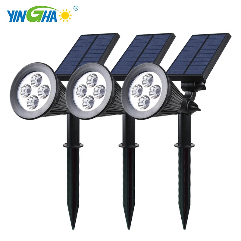 Adjustable Solar Spotlights Waterproof Yard Outdoor LED Solar Garden Spot Light