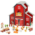 2026 New Children's Wooden DIY Farm Doll House Puppet Set Game Educational Pretend Toys for Boys and Girls