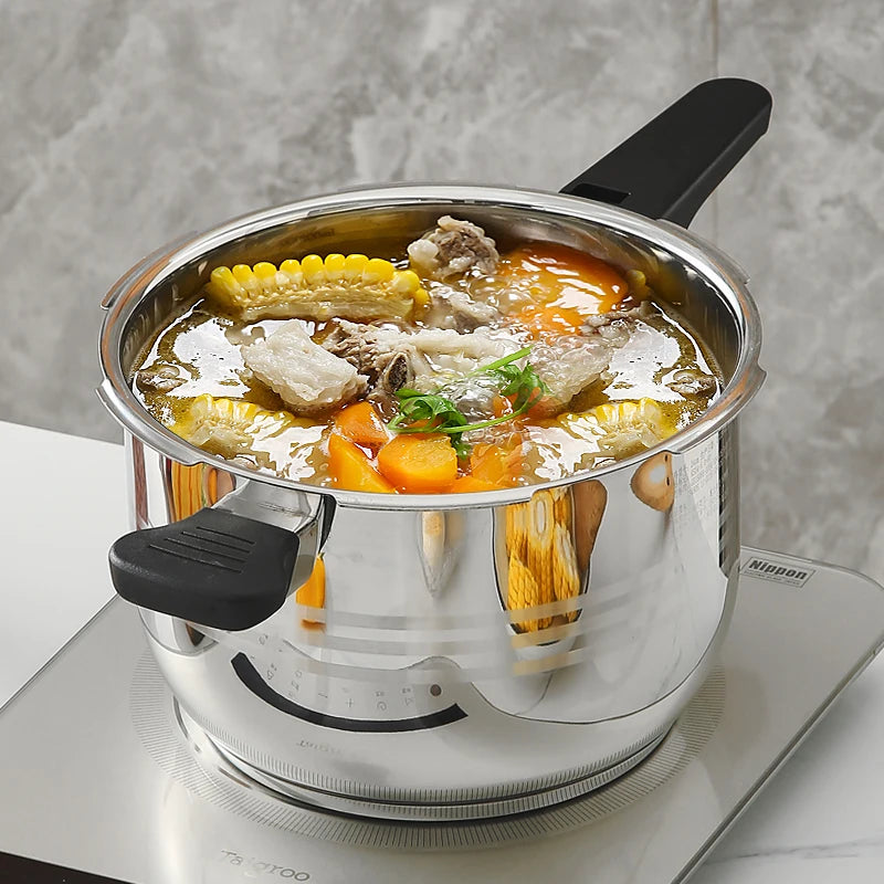 Zhenneng Energy Saving SS304 Stainless Steel Gas and Induction Pressure Cooker 5 Litre Multifunction Pressure Pot