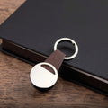 Wholesale Round Leather Strap Keychain Blank Design for Customization