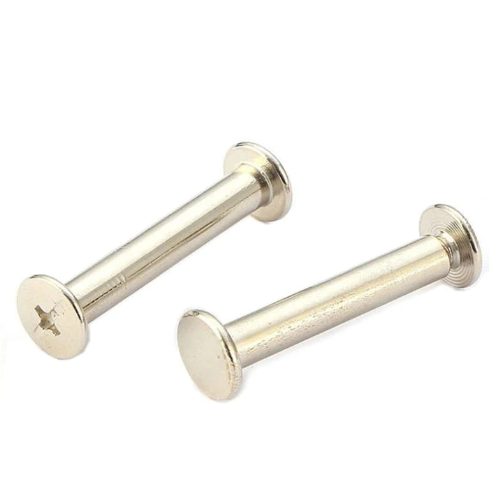 Chicago Screw Nickel Plated Carbon Steel Male Female Screw Binding Post Chicago Screw Rivets for Leather Belt