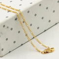 Dainty Necklace 14K Gold Filled Chain Necklace 1.3mm Chopin Thin Figaro Chains Necklace