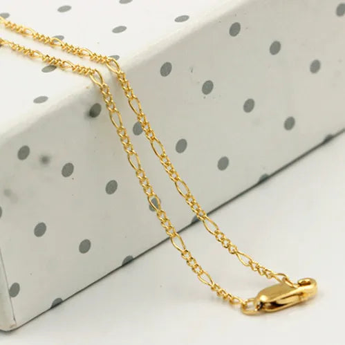 Dainty Necklace 14K Gold Filled Chain Necklace 1.3mm Chopin Thin Figaro Chains Necklace