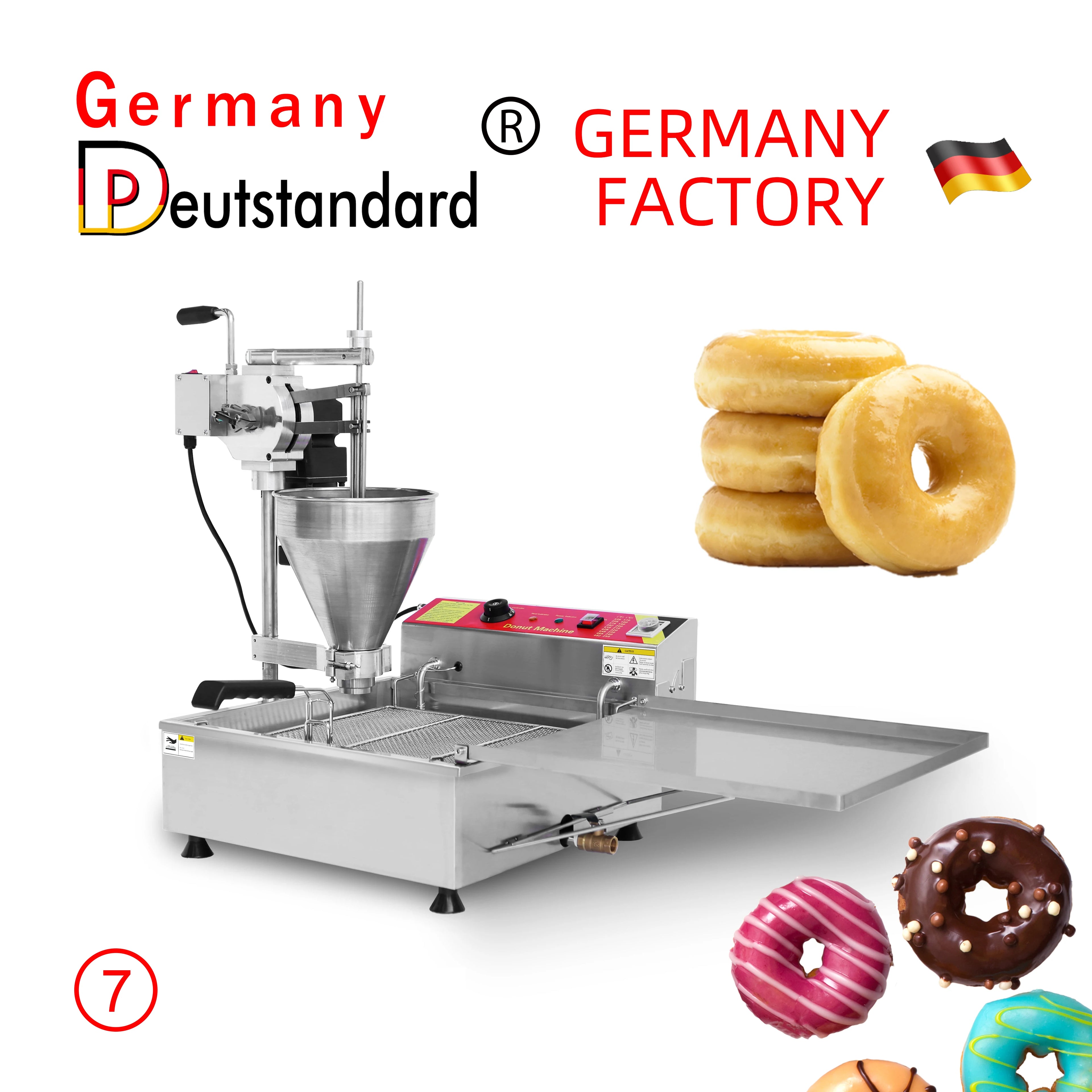 Automatic Mini Cheese Donut Deep Fryer 3 Shape Lokma Donut Ball Pon De Ring Making Mochi Donut Machine