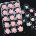 AK 2pcs 15cavities Plastic Gum Paste Flower Drying Rack Clay Flower Forming Shaping Molds Modelling Tools