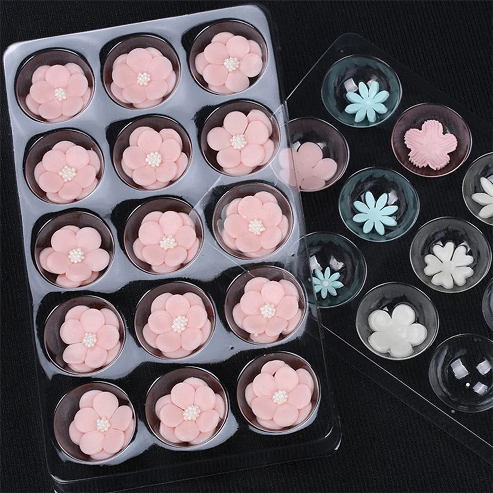AK 2pcs 15cavities Plastic Gum Paste Flower Drying Rack Clay Flower Forming Shaping Molds Modelling Tools