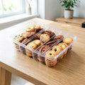 One-time Thickened Large Transparent PET Blister Baking Packaging Box with Recycled Materials for Dessert Bread Sushi Hamburger