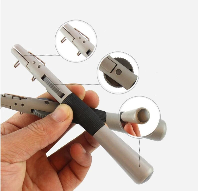 1Pcs Manual Hooking Device 14cm ABS Fish Hook Stranding Knotter Hooking Device Wire Binding Device