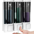 Wall Plastic Soap Shampoo Shower Gel Dish Washing Liquid Dispenser with 200ML Capacity Contemporary Design for Bathroom Use