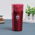 Dual-Layer 304 Stainless Steel Portable Business Office Thermos Cup with Customizable Logo Vacuum Coffee Cup Lid for Gifts