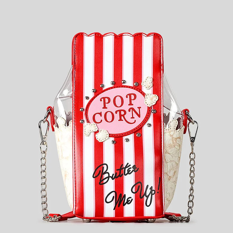 Transparent Popcorn Phone Stylish Niche Crossbody Bag