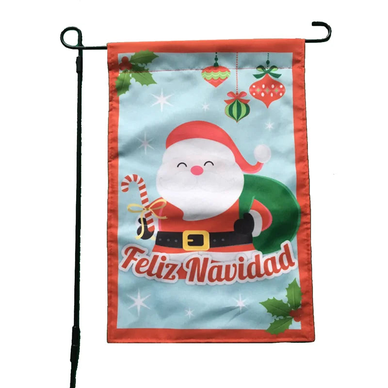 Custom Holiday Advertising Outdoor Square Aluminum Flag Pole Double-Sided Polyester Eco-solvent UV Ink 1440dpi Digital Printed