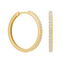 Wholesale Minimalist Jewellery  925 Sterling Silver  18k Gold Plated  Cubic Zircon Hoop Earrings for Women