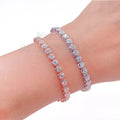 Bezel Bracelet 3mm Wide Hand Setting Vvs Moissanite 925 Sterling Silver Diamond Tennis Bracelet Diamond Bracelet for Women