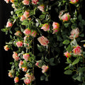 Romantic Wall Hanging Decorative Wedding Party Home Decoration Artificial Flower Rattan Flowers Rose Vines