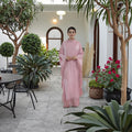 Wholesale Turkish EID Dubai Kaften Abaya Kimono Modest Dress Islamic Clothing Women Muslim Dress Abaya Butterfly Sleeve Tassels