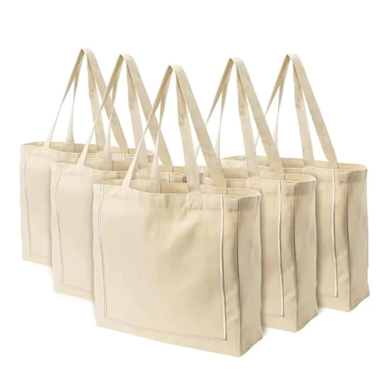 Custom Cotton Canvas Tote Bag Cotton Canvas Bag Reusable Shopping Bags