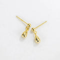 Korean Jewelry 925 Sterling Silver Waterdrop Small Stud Earrings 18K Gold Plated 925 Silver Versatile Earrings Piercing Jewelry
