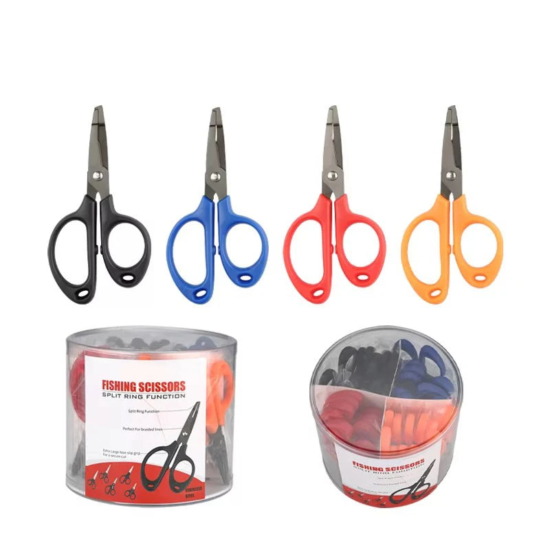 Different Colors Available Fishing Line Cutters Fishing Serrated Shears Multi-functional Fishing Scissors