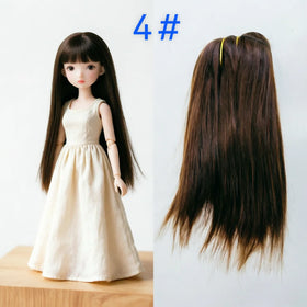 500cm*20cm Goat Hair Weft Animal Hair for Doll Wigs 8'' Hair Length min Order 1 Piece 100g Per Each Piece