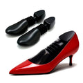 Wholesale Factory Custom Logo New Black Spring Adjustable PE Shoe Trees Plastic Stretcher Boots Men Women Kids Shoe Tree HA01535