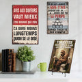 French Toilet Kitchen Tin Sign Wall Hanging Metal Sign Decorative Custom Made Vintage Tin Signs