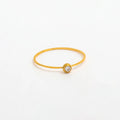 Fenny 18K Gold Plated Non Tarnish Simple Dainty Zirconia Ring Designer for Women Stainless Steel Wholesale Jewelry