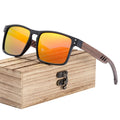 Newest Natural Bamboo Wooden Sunglasses Polarized Lens Square Sun Glasses Mens Natural Wood Eyewear Custom Logo