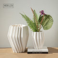 Merlin Living 3D Printing Vase Wrinkled Line Ceramic Nordic Vase for Home Decor Chaozhou Ceramic Factory OEMODM Custom