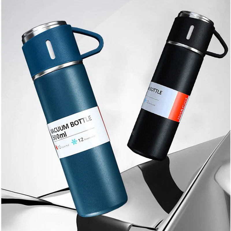 Double Wall Stainless Steel Vacuum Thermos Coffee Tumbler Portable Travel Mug Business Water Tea Infuser Bottle Thermal Flask