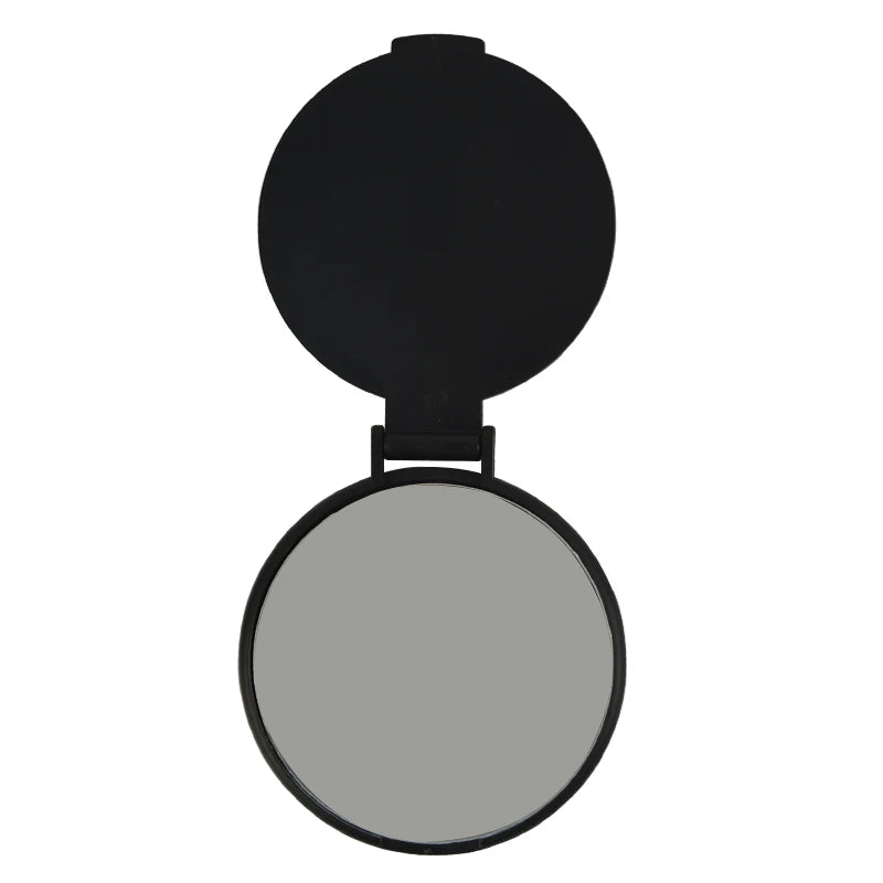 Customized Logo Small Oval Handheld Folding Cosmetic Mirror Double-sided Portable Personalized Plastic Glass Material Daily Use