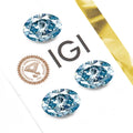 Fancy Intense Blue Ocean Blue Oval Cut Blue Lab Grown Diamond With IGI Certificate