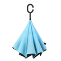 Custom Logo Minimalist Straight Reverse Umbrella Double Layer 190T Pongee Travel Umbrella