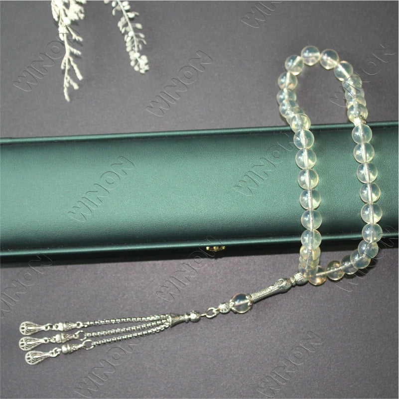 Promotional Resin Amber Tasbih Prayer 33 10mm Worry Beads Misbaha Islamic Rosary Bracelet for Muslim Zikr Beads Tasbeeh