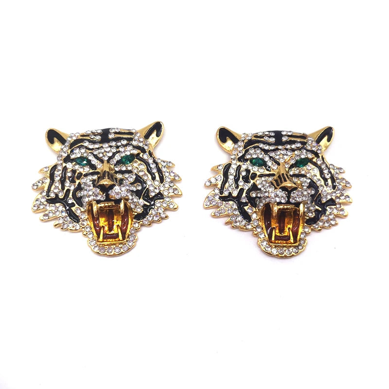 Lady Shoes Accessories Removable Tiger Shoe Clips with Glass Motif Rhinestones Premium Quality From Trusted Supplier