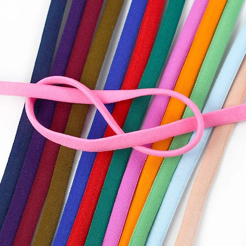 Meetee BD393 5mm DIY Elastic Ribbon Tapes Handmade Accessories Rope Bags Garments Home Textiles Shoulder Strap