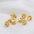 Brass DIY Lotus Double Layer Cap 14K Large and Small Spacer Bead Cap for Jewelry Accessories
