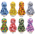 Custom Assorted Paisley Bandana Doo Rag Cap Headwrap Men's Women's Silk Durag with Long Tail and Wide Straps for 360 Wave