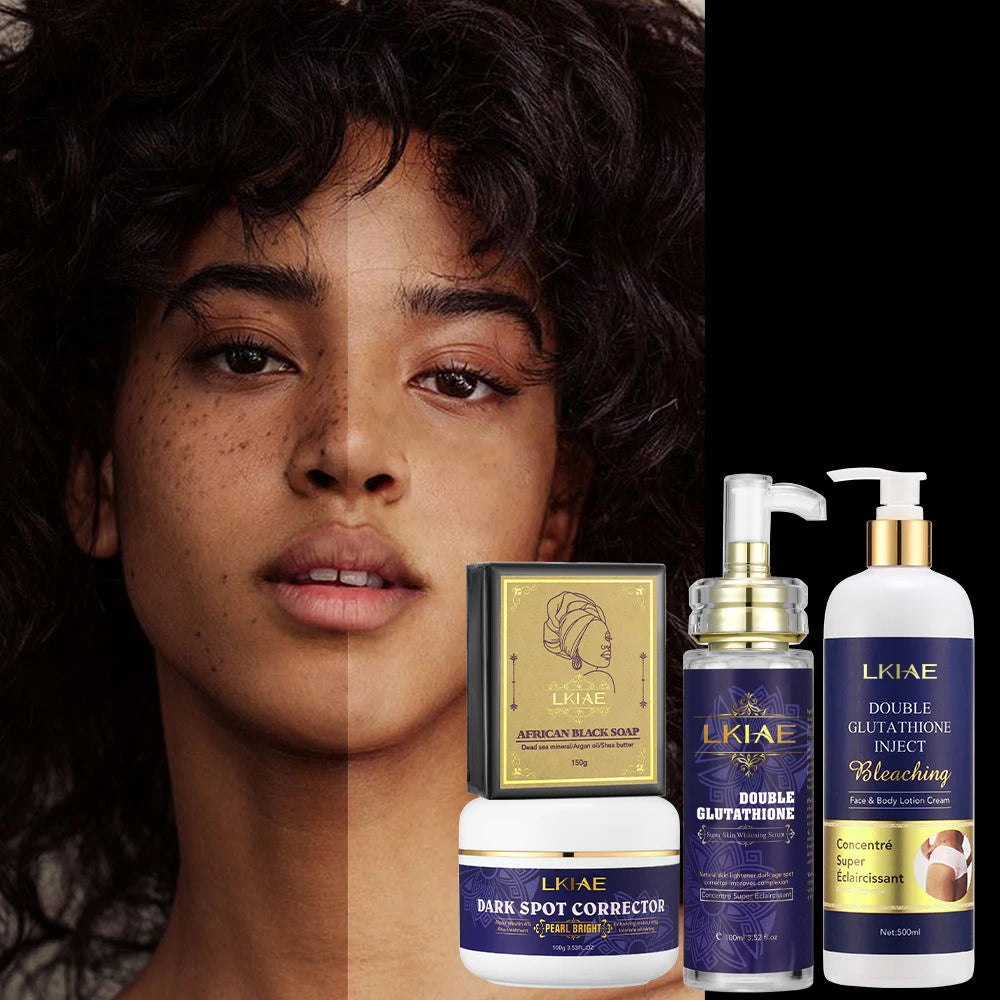 OEM ODM Skin Dullness Even Skin Tone Triple Whitening Layer by Layer Brightening Body Lotion Cream Serum Soap
