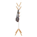 Apartment Bamboo Coat Rack Hat Hanger Easy Installation Clothes Hanger Stand 8 Hook for Jacket