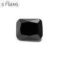 Heat Resisting Rectangle Shape Brilliant Cut Nano Black Artifical Stone for Jewelry