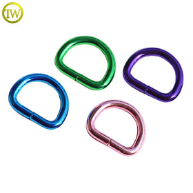 Fashion Color d Ring Buckle Making Belt Ring Metal Strap D Ring for Bag Accessory